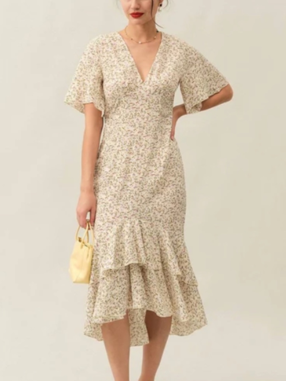 Rihoas Backless Fishtail Floral Dress